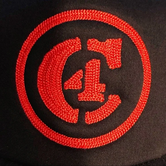 NWOT WATERMAN C4 Slate Blue Red Embroidered C4 Logo Snap Back Mesh Trucker Hat - Picture 5 of 13